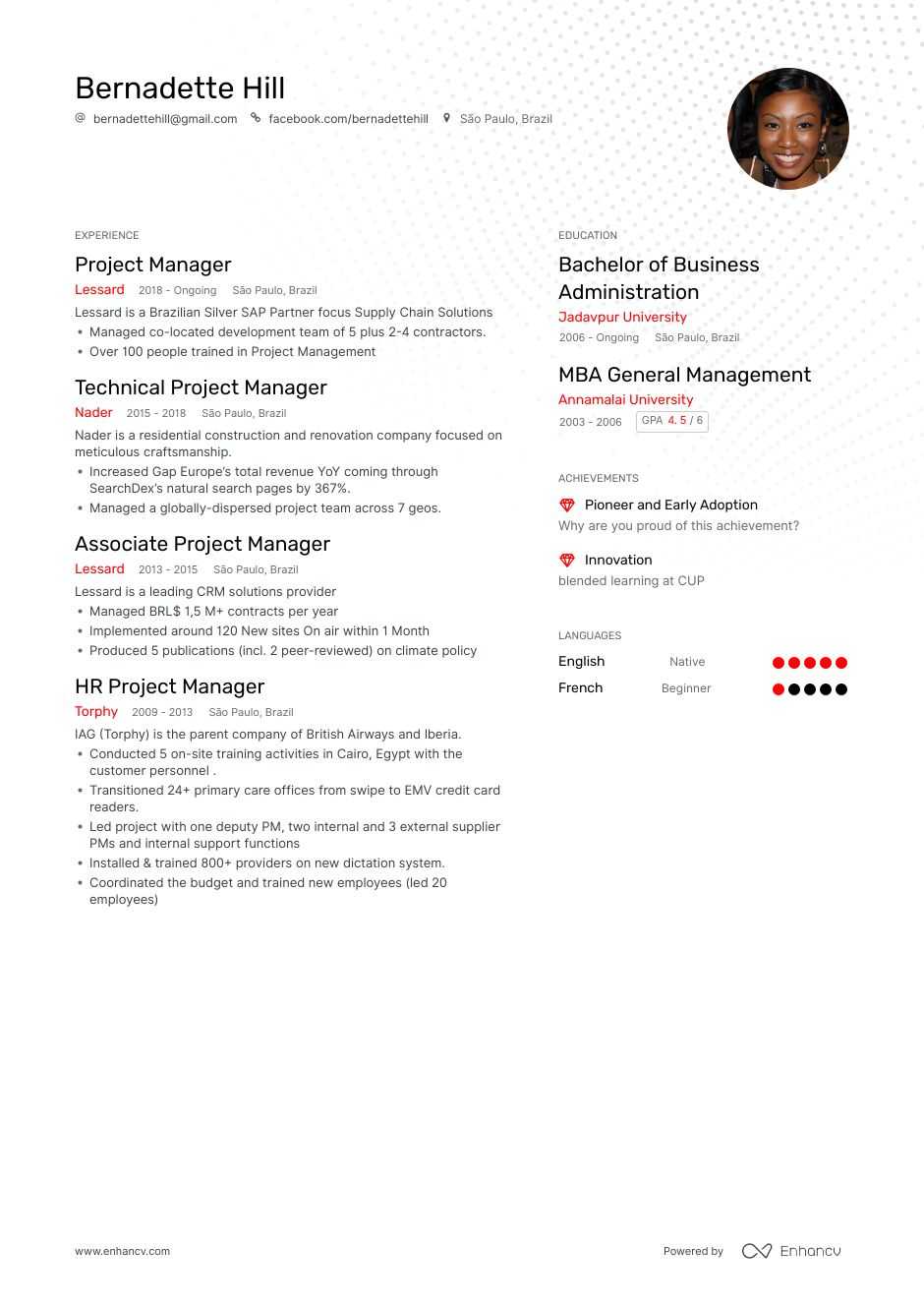 it project manager resume sample project manager
